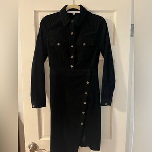 NWOT VERONICA BEARD BRITTON CORDUROY BLACK SHIRT DRESS